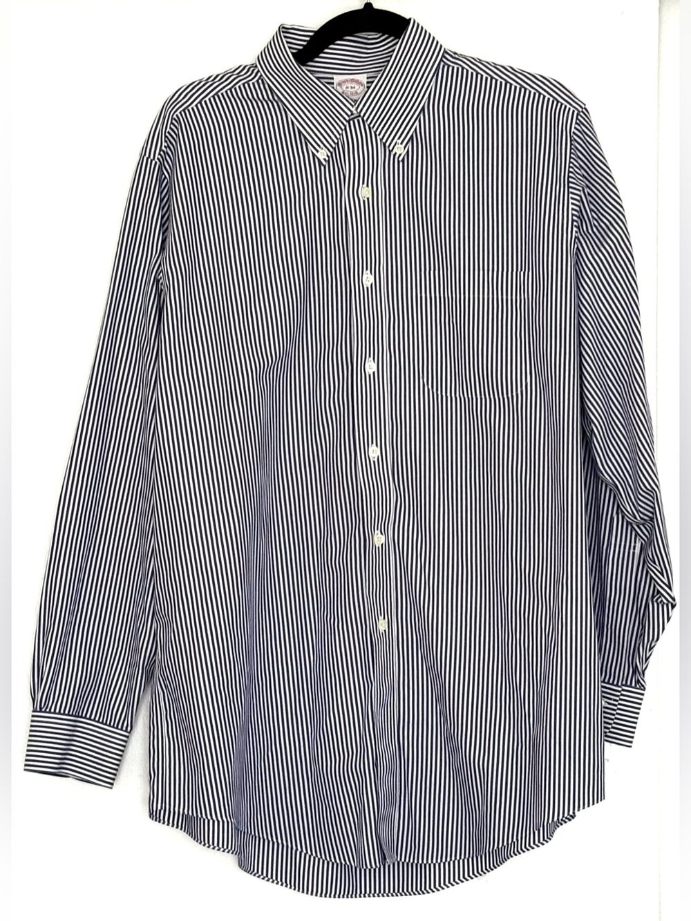 Brooks Brothers 1818 All Cotton Men’s Striped Button-Down Dress Shirt Size 16-34
